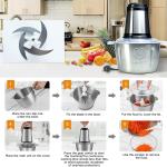 Electric Meat Grinder with 3L Stainless Steel Bowl