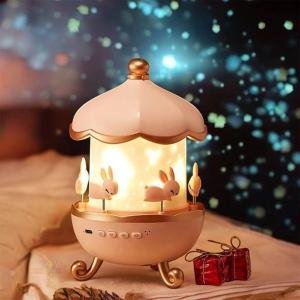 Bunny's Carousel Night Light Projector-Soothing Sleep Light for Kids