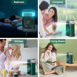 Portable Mini Air Conditioner 700ml – USB Evaporative Cooler with 7-Color LED Light