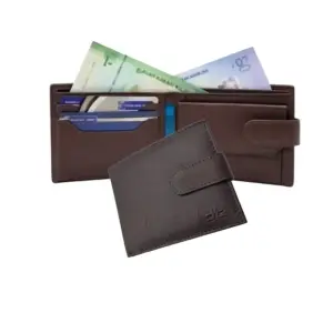 Slim & Compact Leather Bi-Fold Wallet # 1256CL