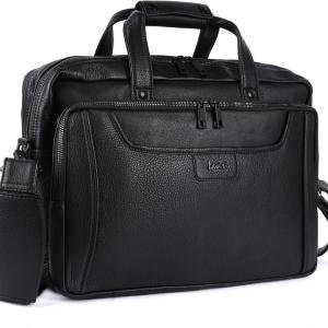 LAVERI FULL GRAIN LEATHER LAPTOP BAG MEN 13/14/15.6inch Cow Hide Office Briefcase Business Cross Body Messenger Bag IPad Macbook Adjustable Shoulder Strap Premium 1 Year Warranty #2818