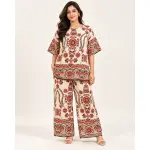 Women's Elegant Floral Printed 2-Piece Cord Set