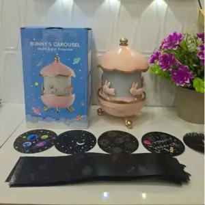 Bunny's Carousel Night Light Projector-Soothing Sleep Light for Kids