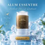 Alum Essenthe Crystal Roll-On Stick – Natural 100% Alum Mineral Deodorant – Fragrance-Free, Alcohol-Free, Gentle Daily Odour Control for Men & Women