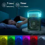 Portable Mini Air Conditioner 700ml – USB Evaporative Cooler with 7-Color LED Light