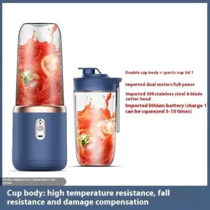 Portable Juicer Blender 400 ml – Mini Electric Smoothie Maker for Travel, Office & Fitness