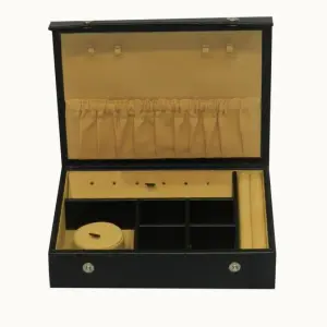 Compact & Small Flat Snap Button Jewelry Box # S.Button_JB