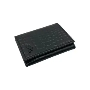 RFID Compact Trifold Cards & Cash Wallet # 1891 Button