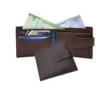 Slim & Compact Leather Bi-Fold Wallet # 1256CL