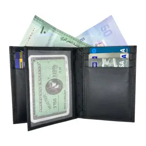 Credit Cardholder & Compact Wallet With Photo ID # 4017N [Elastic]