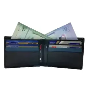 Slim & Compact Leather Bi-Fold Wallet # 4541