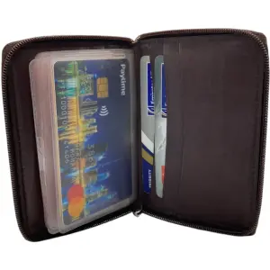 Full Zip Card Case Small Size 16 Card Album Loop Lock # JD-1832Z