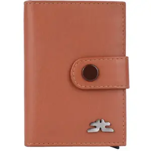 Smart Pop-Up Metallic Card Holder Wallet in Leather #4401