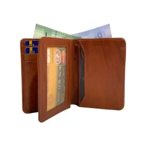 Compact Credit Cards & Cash Wallet With RFID # 4193A [ELASTIC]