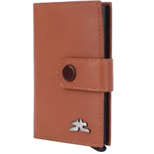 Smart Pop-Up Metallic Card Holder Wallet in Leather #4401