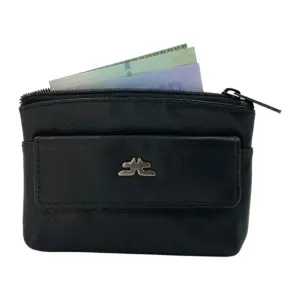 Slim Travel Top Zipper Cards, Cash, Coins & Key Wallet RFID # 1372
