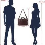 LAVERI GENUINE LEATHER LAPTOP BAG FOR MEN WOMEN 14inch 15inch Cow Hide Office Briefcase Business Cross Body Messenger Bag IPad Macbook Adjustable Shoulder Strap Premium VIP #2817