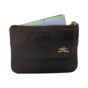 Slim Travel Top Zipper Cards, Cash, Coins & Key Wallet RFID # 1814