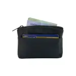 Slim Travel Top Zipper Cards, Cash, Coins & Key Wallet RFID # 1372A