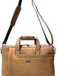 Laptop Briefcase Bag, Brown_Hunter, Multiple Zipper Pockets, Adjustable Shoulder Strap, Business Professional Style