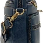 Briefcase, Navy Blue, Multiple Zipper Compartments, Top Handle with Shoulder Strap