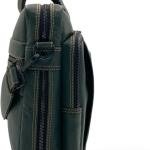 Laptop Briefcase Bag, Green, Multiple Zipper Pockets, Adjustable Shoulder Strap, Business Professional Style