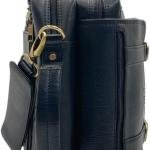 Backpack, Black, Convertible Laptop Bag with Top Handle, Gold Hardware Buckles