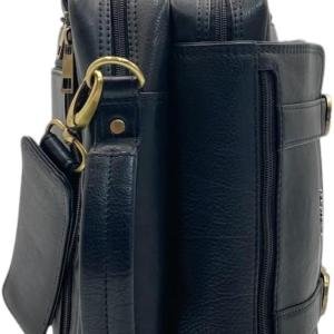 Backpack, Black, Convertible Laptop Bag with Top Handle, Gold Hardware Buckles