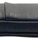 Laveri Convertible Laptop Messenger Bag, Navy Blue Leather, Top Handle, Adjustable Shoulder Strap, Multiple Compartments
