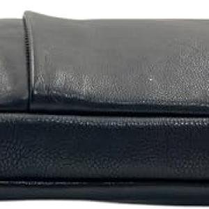 Laveri Convertible Laptop Messenger Bag, Navy Blue Leather, Top Handle, Adjustable Shoulder Strap, Multiple Compartments