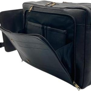 Backpack, Black, Convertible Laptop Bag with Top Handle, Gold Hardware Buckles