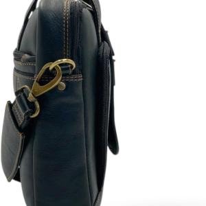 Laptop Briefcase Bag, Black, Multiple Zipper Pockets, Adjustable Shoulder Strap, Business Professional Style