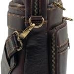 Briefcase Laptop Bag, Brown, Multiple Compartments, Adjustable Shoulder Strap, Business Professional