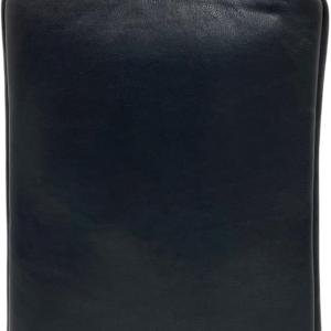 Laveri Convertible Laptop Messenger Bag, Navy Blue Leather, Top Handle, Adjustable Shoulder Strap, Multiple Compartments