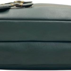 Backpack green, Convertible Laptop Bag with Top Handle, Gold Hardware Buckles