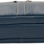 Briefcase, Navy Blue, Multiple Zipper Compartments, Top Handle with Shoulder Strap