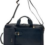 Backpack, Black, Convertible Laptop Bag with Top Handle, Gold Hardware Buckles