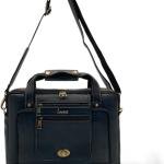 Laptop Briefcase Bag, Black, Multiple Zipper Pockets, Adjustable Shoulder Strap, Business Professional Style