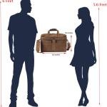 LAVERI Genuine Leather Office Bag for Men, 15.6 Inch Laptop Bag, Adjustable Strap, Multiple Compartments, 1 Year Warranty #2816