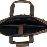 Briefcase Laptop Bag, Brown, Multiple Compartments, Adjustable Shoulder Strap, Business Professional