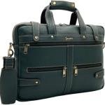 Laptop Briefcase Bag, Blue, Multiple Zipper Pockets, Adjustable Shoulder Strap, Business Professional Style