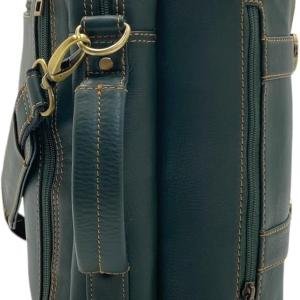 Backpack green, Convertible Laptop Bag with Top Handle, Gold Hardware Buckles