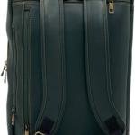 Backpack green, Convertible Laptop Bag with Top Handle, Gold Hardware Buckles