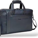 Laptop Briefcase Bag, Blue, Multiple Zipper Pockets, Adjustable Shoulder Strap, Business Professional Style