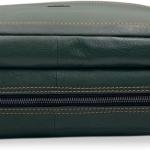 Laptop Briefcase Bag, Green, Multiple Zipper Pockets, Adjustable Shoulder Strap, Business Professional Style