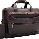 Laptop Briefcase, Brown, Multiple Compartments, Shoulder Strap Included, Professional Business Bag