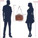 LAVERI® Genuine Leather Laptop Bag Men Women upto 15 inch Cow Hide Office Briefcase Business Cross Body Messenger Bag IPad Macbook Adjustable Shoulder Strap Premium 1 Year Warranty #2870