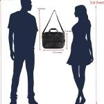LAVERI® Genuine Leather Laptop Bag Men Women upto 15.6inch Cow Hide Office Briefcase Business Cross Body Messenger Bag IPad Macbook Adjustable Shoulder Strap Premium 1 Year Warranty #2869