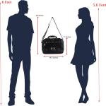 LAVERI® Genuine Leather Laptop Bag Men Women upto 15.6inch Cow Hide Office Briefcase Business Cross Body Messenger Bag IPad Macbook Adjustable Shoulder Strap Premium 1 Year Warranty #2872