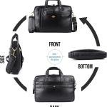 LAVERI® FULL GRAIN LEATHER LAPTOP BAG MEN 13/14/15.6inch Cow Hide Office Briefcase Business Cross Body Messenger Bag IPad Macbook Adjustable Shoulder Strap Premium 1 Year Warranty #2866